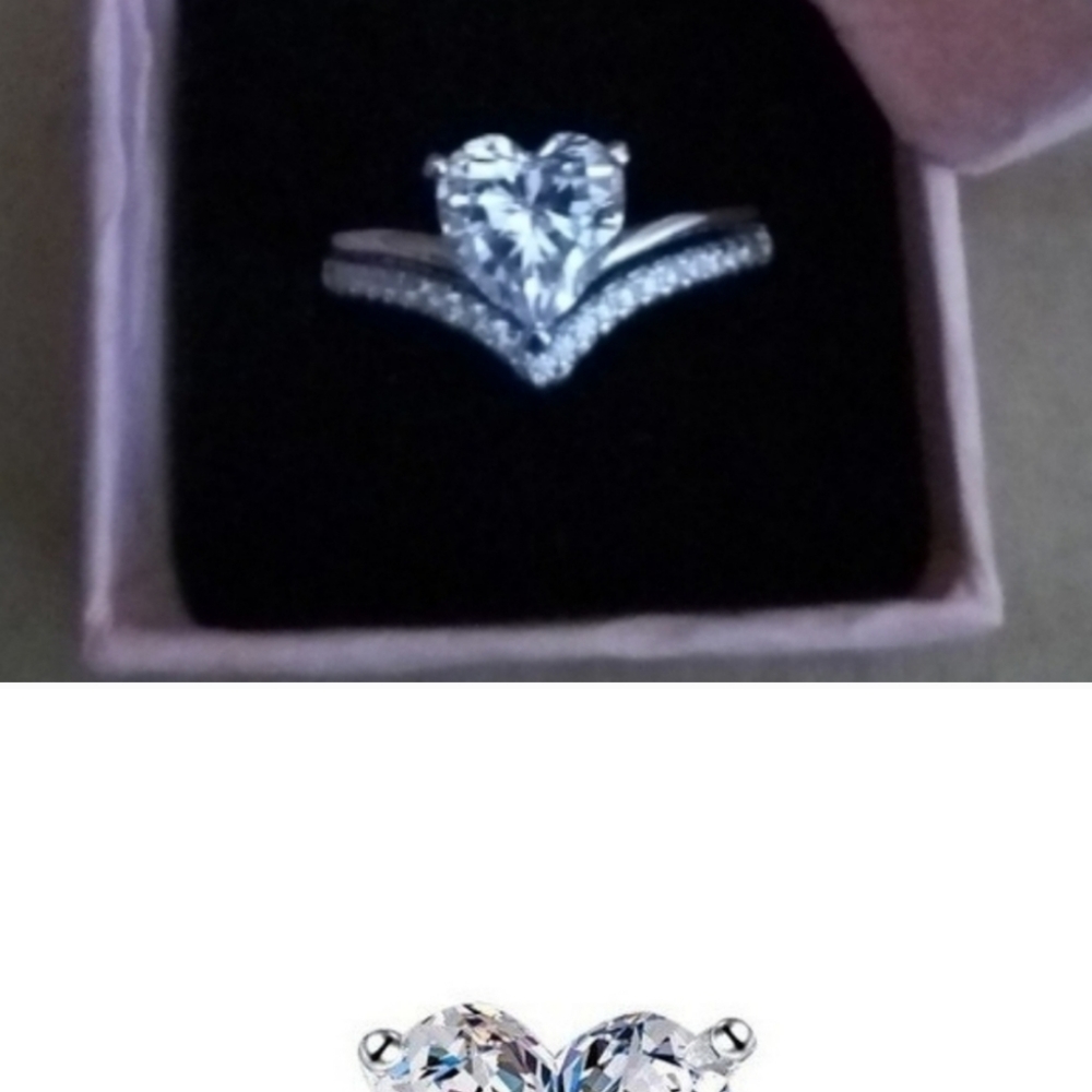CLEARANCE       Lab created White sapphire Diamond. 18k white gold plated - Picture 4 of 4